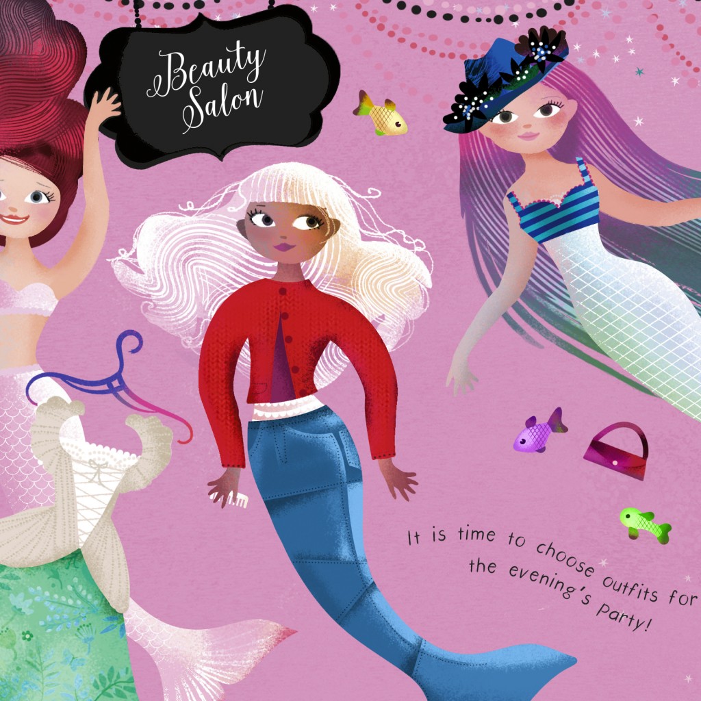 Mermaids choosing outfits