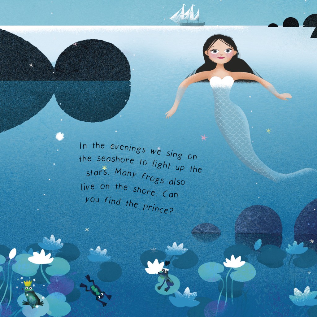 Mermaids' evening at the sea shore