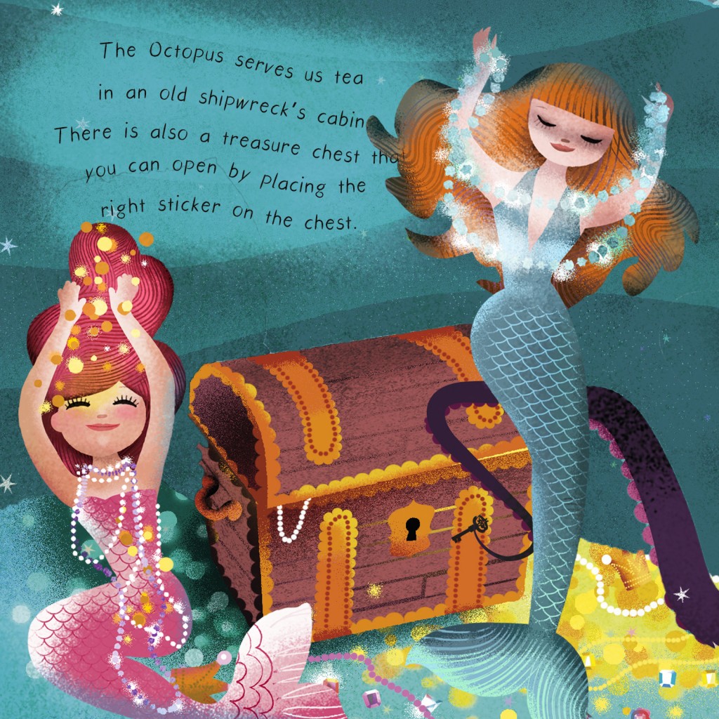 Mermaids have found a treasure chest full of beautiful jewellery